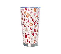 Tasse d'isolation d'arbre de Noël en acier inoxydable pour Santa Claus, flocons de neige, chaussettes de Noël tasse de voyage de café tumbled fun Cup cadeau 20 OZ tasse d'isolation (B)