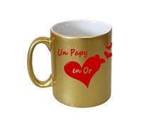 Tasse dorée en céramique Un Papy en Or par Cbkreation