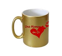 Tasse dorée en céramique Une Maman en Or par Cbkreation