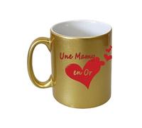Tasse dorée en céramique Une Mamy en Or par Cbkreation