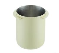 Tasse doseuse à expresso en acier inoxydable de 58 mm, collecteur de marc de café à large goulot - Pour porte-filtre et broyeur, outil de distribution en métal 304 de qualité alimentaire (jaune)