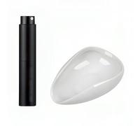 Tasse doseuse pour grains de café et flacon pulvérisateur RDT pour expresso en céramique avec plateau de mesure en forme de feuille et ensemble pulvérisateur (Blanc)