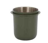Tasse doseuse pour machine à café de 150 ml, tasse à poudre inversée universelle en acier inoxydable à large ouverture avec porte-filtre de 58 mm pour accessoires de machine à café (Verte)