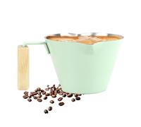 - Tasse doseuse - Verre doseur à café de 100 ml - Cruche en acier inoxydable - Pitcher à double bec - Outil de mesure en métal - Récipient à - Accessoire de précision pour thé à barbe