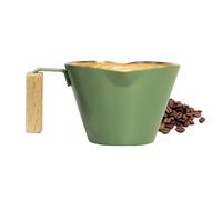 - Tasse doseuse - Verre doseur à café de 100 ml - Cruche en acier inoxydable - Pitcher à double bec - Outil de mesure en métal - Récipient à - Accessoire de précision pour thé à barbe