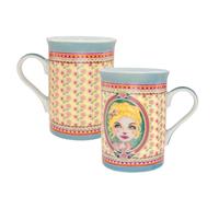Tasse Chloé à bord évasé Lili Petrol - En céramique - H. 10.5 cm x D. 7.5 cm