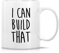 Tasse drôle de constructeur Je peux construire cet entrepreneur de travailleur de la construction Tasse à café en céramique de 11 oz - Sarcasme Motivation Inspirante pour lui papa Petit ami Ami Collèg