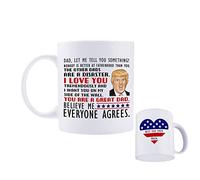 Tasse drôle - Tasse à café farce en céramique, 350 ml Tasse étonnante Maman Croyez-moi Vous êtes un papa génial Cadeaux de Noël drôles pour les mamans papas