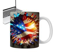 Tasse du jour de l'indépendance, tasse à café avec drapeau américain, tasse à thé du 4 juillet, tasses en céramique du jour 'indépendance pour déguster du café, du lait, des boissons, du thé, pour la