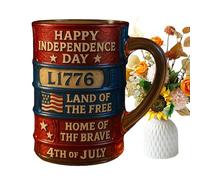 Tasse du jour de l'indépendance, tasse à café Happy Independence Day | Récipient à boisson réutilisable pour une hydratation quotidienne