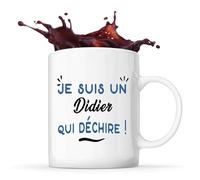 Tasse d'un Didier qui déchire - Mug - Idée Tasse Personnalisable Cadeau Anniversaire Fête Original Famille Travail Départ Collègue Retraite Noël.