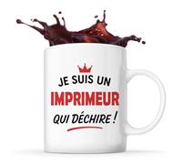 Tasse d'un Imprimeur qui déchire 2- Mug - Idée Tasse Personnalisable Cadeau Anniversaire Fête Original Famille Travail Départ Collègue Retraite Noël.