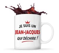 Tasse d'un Jean-Jacques qui déchire 2- Mug - Idée Tasse Personnalisable Cadeau Anniversaire Fête Original Famille Travail Départ Collègue Retraite Noël.