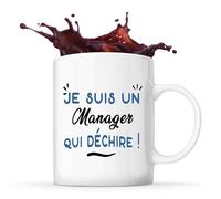 Tasse d'un Manager qui déchire - Mug - Idée Tasse Personnalisable Cadeau Anniversaire Fête Original Famille Travail Départ Collègue Retraite Noël.