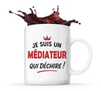 Tasse d'un Médiateur qui déchire 2- Mug - Idée Tasse Personnalisable Cadeau Anniversaire Fête Original Famille Travail Départ Collègue Retraite Noël.