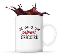 Tasse d'un Super Grégoire - Mug - Idée Tasse Personnalisable Cadeau Anniversaire Fête Original Famille Travail Départ Collègue Retraite Noël.