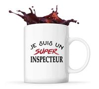 Tasse d'un Super Inspecteur - Mug - Idée Tasse Personnalisable Cadeau Anniversaire Fête Original Famille Travail Départ Collègue Retraite Noël.
