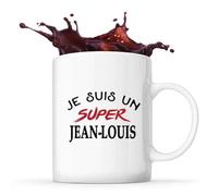 Tasse d'un Super Jean-Louis - Mug - Idée Tasse Personnalisable Cadeau Anniversaire Fête Original Famille Travail Départ Collègue Retraite Noël.