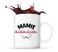 Tasse d'une Mamie Auxiliaire de justice - Mug - Idée Tasse Personnalisable Cadeau Anniversaire Fête Original Famille Travail Départ Collègue Retraite Noël.