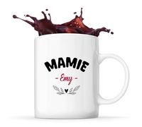Tasse d'une Mamie Emy - Mug - Idée Tasse Personnalisable Cadeau Anniversaire Fête Original Famille Travail Départ Collègue Retraite Noël.
