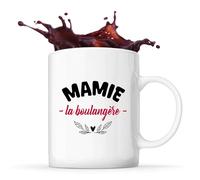 Tasse d'une Mamie la boulangère - Mug - Idée Tasse Personnalisable Cadeau Anniversaire Fête Original Famille Travail Départ Collègue Retraite Noël.