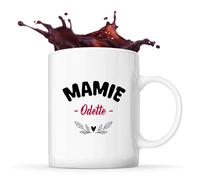 Tasse d'une Mamie Odette - Mug - Idée Tasse Personnalisable Cadeau Anniversaire Fête Original Famille Travail Départ Collègue Retraite Noël.