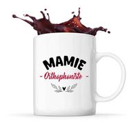 Tasse d'une Mamie Orthophoniste - Mug - Idée Tasse Personnalisable Cadeau Anniversaire Fête Original Famille Travail Départ Collègue Retraite Noël.