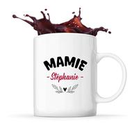 Tasse d'une Mamie Stéphanie - Mug - Idée Tasse Personnalisable Cadeau Anniversaire Fête Original Famille Travail Départ Collègue Retraite Noël.