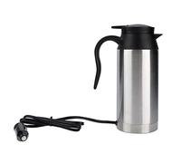 Tasse électrique pour voiture, tasse chauffante électrique, bouilloire de voyage en acier inoxydable de 750 ml avec contrôle de la température, mise hors tension automatique pour (12V)
