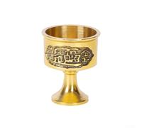 Tasse élégante en laiton avec nœud en spirale pour temples, maisons ou fêtes (S)