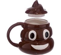 Tasse émoticône caca avec couvercle 450 ml