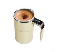 Tasse en acier inoxydable 316 de qualité alimentaire avec affichage de la température monté sur poignée et port de charge USB-C (acier inoxydable 304 beige)