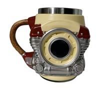 Tasse en acier inoxydable 3D V8 Motors, isolation à double paroi, 300 ml, tasse à café en acier inoxydable, tasses à thé, forme de prise confortable, idéale pour la maison, le studio, les voyages, la