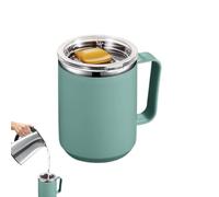 Tasse en acier inoxydable avec poignée | Tasse thermique à double paroi 450 ml pour café et eau | Gobelet isolé réutilisable, idéal pour camping, bureau, voyages et usage quotidien