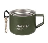 Tasse en acier inoxydable, tasse à café de camping, bouteille d'eau d'extérieur, avec poignée, finition mate, double couche, robuste, améliore l'hydratation, facile à utiliser pour la montagne, 8,5 x
