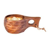 Tasse en bois, tasse à eau avec poignée, tasse à boire en bois massif, tasse à café créative, tasse à salade multifonctionnelle, tasse à thé au lait, tasse à boisson en bois, tasse en bois rustique