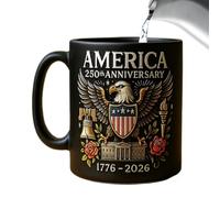 Tasse en céramique - 3,54x3,94 pouces tasse de thé pour café, drapeau commémoratif avec conception d', tasses de boissons chaudes pour la soupe, boissons adaptées aux voyages, hommes, femmes, usa