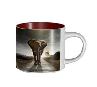 Tasse en céramique 3D éléphant de grande capacité, corps délicat, corps épais, simple et élégant