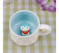 Tasse en céramique 3D en forme de chouette - Cadeaux uniques faits à la main - Cadeau de Noël pour anniversaires, femmes, filles, petite amie (chouette)