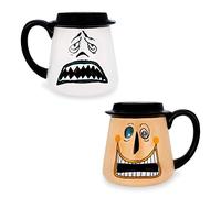 Silver Buffalo Disney Tasse en céramique 3D The Nightmare Before Christmas Mayor Faces - Grande tasse à café de 591 ml pour expresso, thé