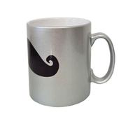 CBKREATION Tasse en céramique argenté Moustache by Cbkreation Dim : H.9.5 cm Diam 8 cm