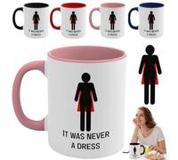 Tasse en céramique avec changement de couleur « It Was Never A Dress » - 325 ml - Tasse à café en céramique avec changement de couleur - Noir à blanc - Pour femme et maman