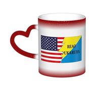 Tasse en céramique avec drapeau de Reao Pukaruha et de l'Amérique, sensible à la chaleur, changement de couleur, tasse isolée, nouveauté, tasses de voyage uniques, tasses pour la maison, 11 oz