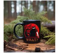 Tasse en céramique avec motif chat mystère de minuit et château mystérieux de minuit - Tasse à café gothique effrayante - Collection d'Halloween - Tasse à thé pour décoration d'intérieur (D)