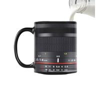 Tasse en céramique avec motif d'objectif - Cadeau vintage - Vaisseau créatif - Souvenir pour les amateurs de photographes - Récipient à café pour le bureau