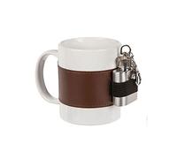 Tasse en céramique avec Petite flasque métallique