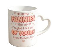 Tasse en céramique avec poignée en forme de cœur, tasse à café avec message de la part de sa fille, fils, tasse en céramique pour thé, café, lait, jus de fruits, parfait pour la maison, la