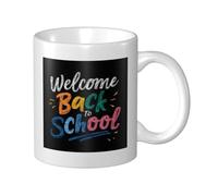 Tasse en céramique avec texte coloré « Welcome Back to School » - Tasse à café élégante pour la maison et le bureau - 325 ml