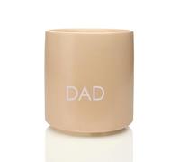 Tasse en Céramique Beige Sans Anse "Dad" - Gobelet Design Minimaliste - Cadeau Sympa pour Papa - 250 ml