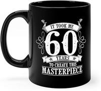 Tasse En Céramique Blague Sur Les 60 Ans, Gag Du 60E Anniversaire, Boisson Préférée Au Travail Colorées Tasses À Café En Céramique Rétro Tasses À Café Pour Boissons Frère Ami